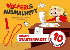 Gratis Ausmalbilder-Starterpaket aus Wolferls Ausmalheft "Bunte Abenteuer"